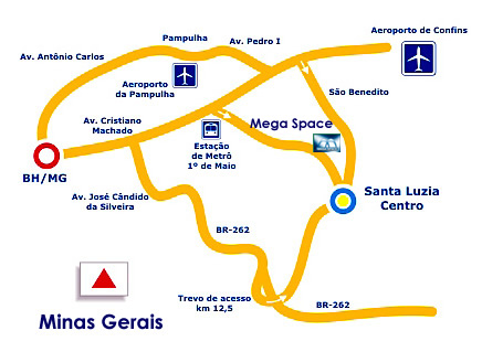 Santa Luzia Mapa esquemático